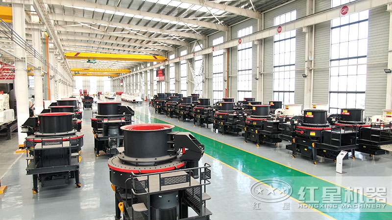 花崗巖石子粉碎機(jī)、制砂機(jī)車間現(xiàn)貨
